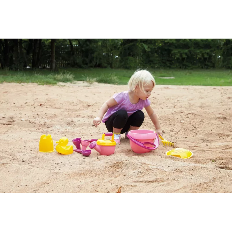 Lena Happy Sand Girls I 10 pcs, Sand toy set, 1 yr(s), Pink, Yellow