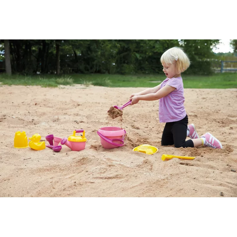 Lena Happy Sand Girls I 10 pcs, Sand toy set, 1 yr(s), Pink, Yellow