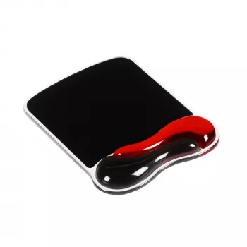 Kensington Duo Gel Mouse Pad Wrist Rest — Red, Black, Red, Monochromatic, Gel, Wrist rest