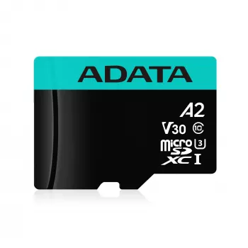 MicroSDXC memory card ADATA 128GB UHS‑I Premier Pro V30 U3 Class 10, 100/80 MB/s, waterproof, with SD adapter
