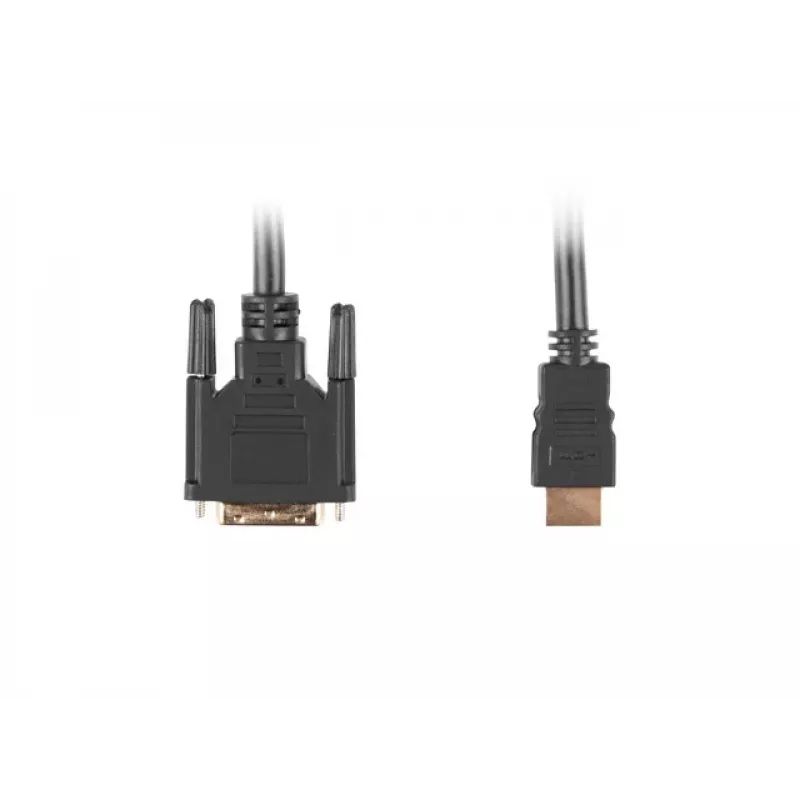 Video cable adapter LANBERG HDMI Type A (male) to DVI-D (male), 1.8 m, black, max res 1920x1200