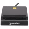 Contact smart card reader MANHATTAN 102049 — USB 2.0, cable 1.05 m, black, ABS housing