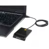 Contact smart card reader MANHATTAN 102049 — USB 2.0, cable 1.05 m, black, ABS housing