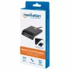 Contact smart card reader MANHATTAN 102049 — USB 2.0, cable 1.05 m, black, ABS housing