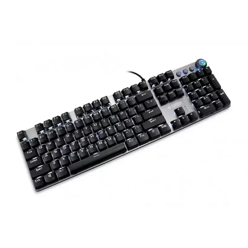 Wired mechanical gaming keyboard IBOX AURORA K-4 — QWERTY, 108 keys, LED adjustable backlight, water-resistant, USB, 1.6 m cable