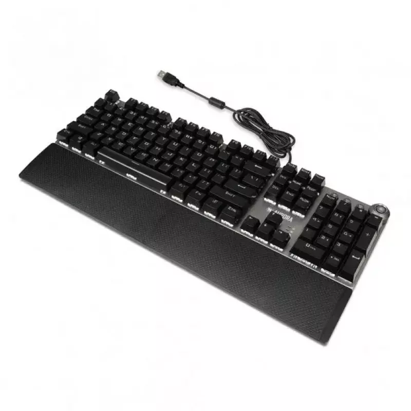 Wired mechanical gaming keyboard IBOX AURORA K-4 — QWERTY, 108 keys, LED adjustable backlight, water-resistant, USB, 1.6 m cable