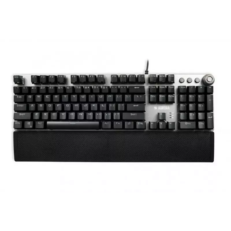 Wired mechanical gaming keyboard IBOX AURORA K-4 — QWERTY, 108 keys, LED adjustable backlight, water-resistant, USB, 1.6 m cable