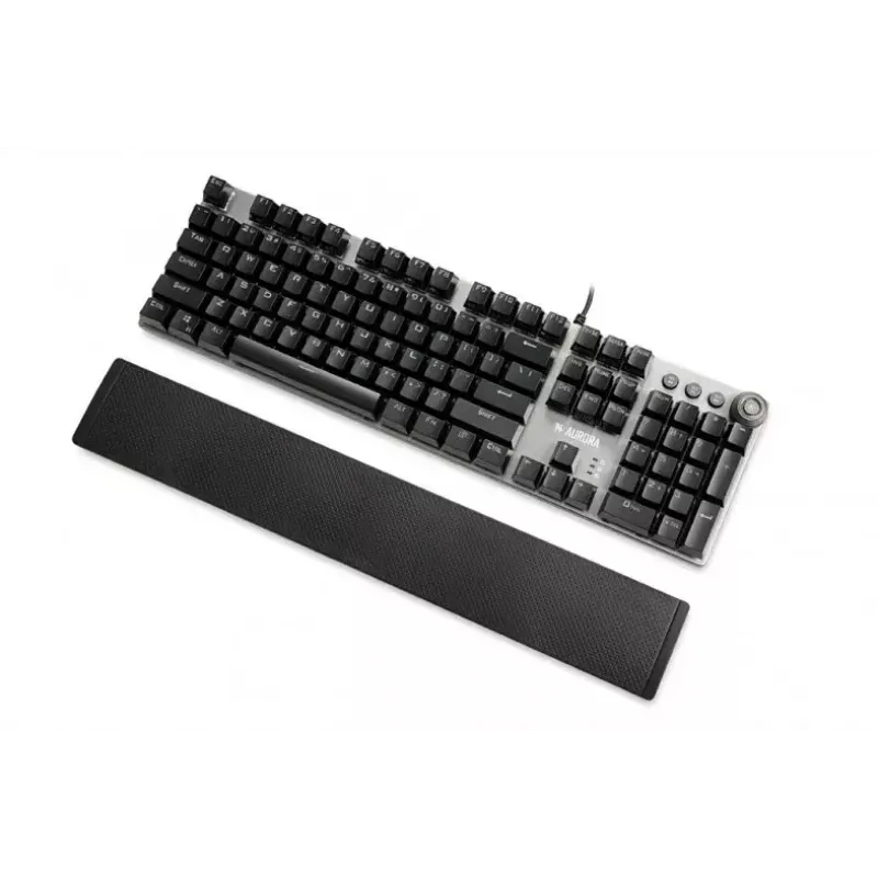 Wired mechanical gaming keyboard IBOX AURORA K-4 — QWERTY, 108 keys, LED adjustable backlight, water-resistant, USB, 1.6 m cable