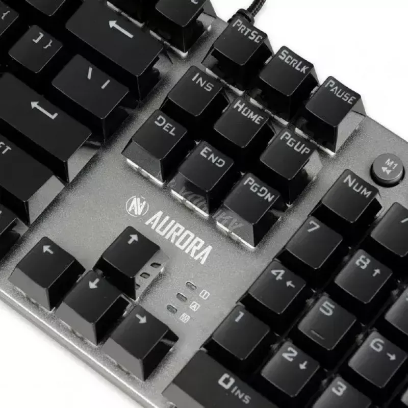 Wired mechanical gaming keyboard IBOX AURORA K-4 — QWERTY, 108 keys, LED adjustable backlight, water-resistant, USB, 1.6 m cable