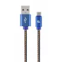 GEMBIRD Premium Jeans (denim) Micro-USB Cable With Metal Connectors, 2m, Blue