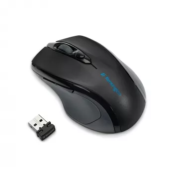 Kensington Pro Fit Mid-Size Wireless Mouse, Right-hand, Optical, RF Wireless, 1600 DPI, Black