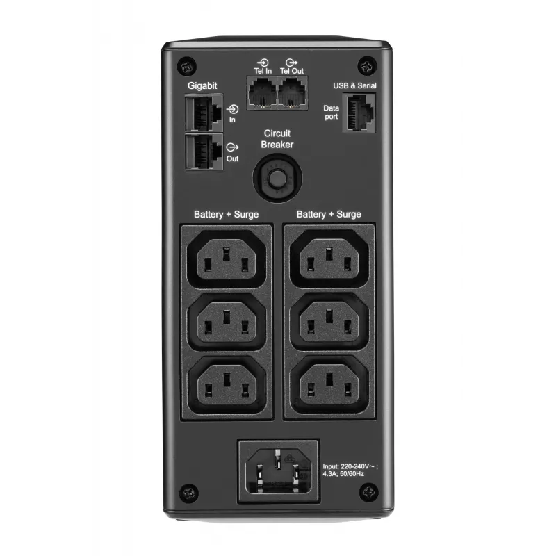 APC Back-UPS PRO BR900MI - 6x C13 output, USB, 900VA, Line-Interactive, 0.9 kVA, 540 W, Sine, 176 V, 294 V