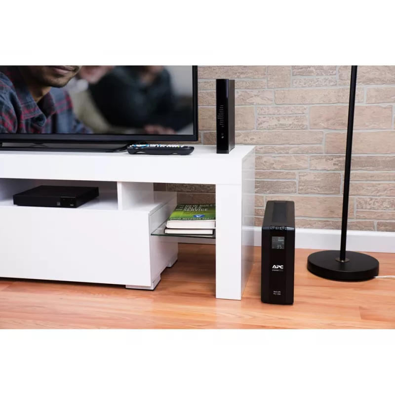 APC Back-UPS Pro, 1300VA/780W, Tower, 230V, 8x IEC C13 outlets, AVR, LCD, User Replaceable Battery