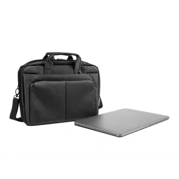 Briefcase NATEC Gazelle 39.6 cm (15.6 inch) Nylon, 2 compartments, shoulder strap, black