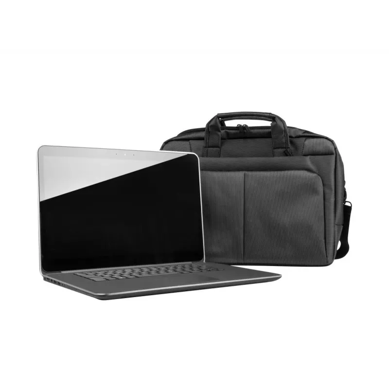 Briefcase NATEC Gazelle 39.6 cm (15.6 inch) Nylon, 2 compartments, shoulder strap, black