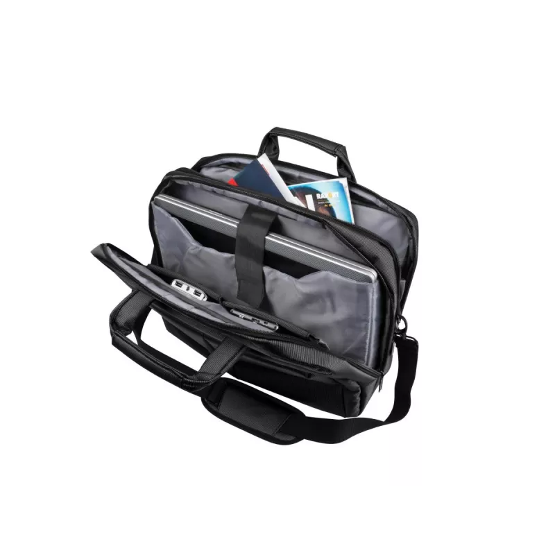Briefcase NATEC Gazelle 39.6 cm (15.6 inch) Nylon, 2 compartments, shoulder strap, black