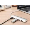 DIGITUS USB-C HUB 4-Port PD 4x USB 3.0, 1x PD Charging, Grey