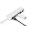 DIGITUS USB-C HUB 4-Port PD 4x USB 3.0, 1x PD Charging, Grey