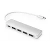DIGITUS USB-C HUB 4-Port PD 4x USB 3.0, 1x PD Charging, Grey