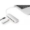 DIGITUS USB-C HUB 4-Port PD 4x USB 3.0, 1x PD Charging, Grey