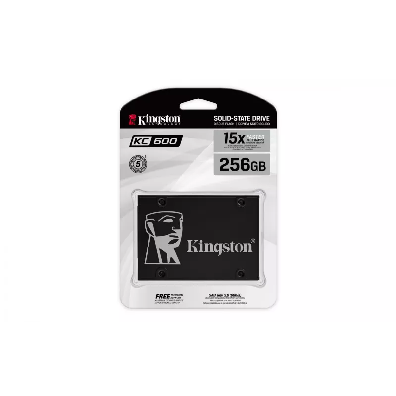 Kingston Technology 256G SSD KC600 SATA3 2.5 inch, 256 GB, 2.5 inch, 550 MB/s, 6 Gbit/s
