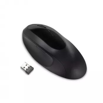Kensington Pro Fit Ergo Wireless Mouse—Black, Right-hand, RF Wireless + Bluetooth, 1600 DPI, Black