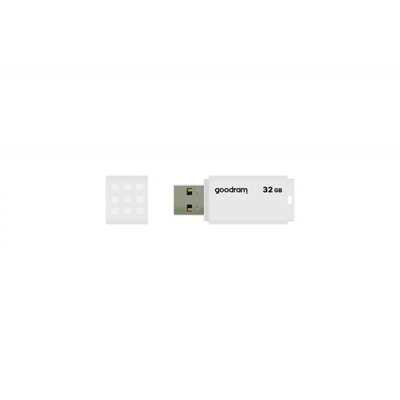 USB flash drive GOODRAM UME2 32 GB USB Type-A 2.0, read 20 MB/s, write 5 MB/s, white, plastic