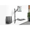 DIGITUS Sit-Stand Workstation wall single mount, black max load capacity: 1-8kg,max Screen Size: 17-32in