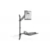 DIGITUS Sit-Stand Workstation wall single mount, black max load capacity: 1-8kg,max Screen Size: 17-32in