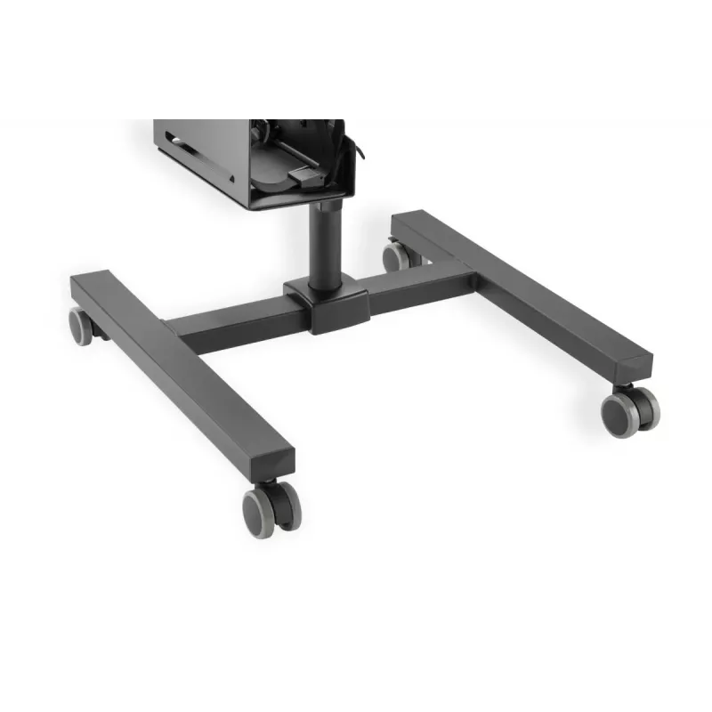 DIGITUS Mobile Workstation (Monitor Mount, PC Holder) max. 8 kg load,32in screen max - black