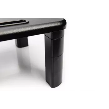 DIGITUS DA-90458 Adjustable Monitor Riser, 400x280x143 mm, Black, up to 10 kg