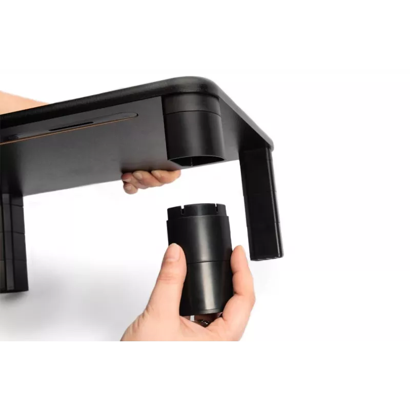 DIGITUS DA-90458 Adjustable Monitor Riser, 400x280x143 mm, Black, up to 10 kg
