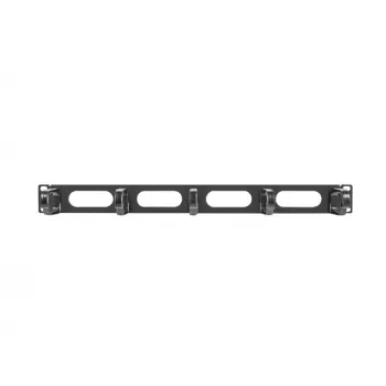 Cable management panel LANBERG AK-1205-B, 1U metal, 19 inch (482.6 mm) width, 80 mm depth, black