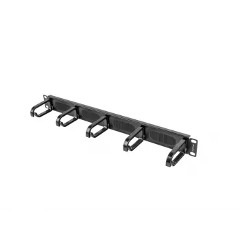 Brush panel LANBERG AK-1203-B — 19 inch 1U metal cable organizer, black