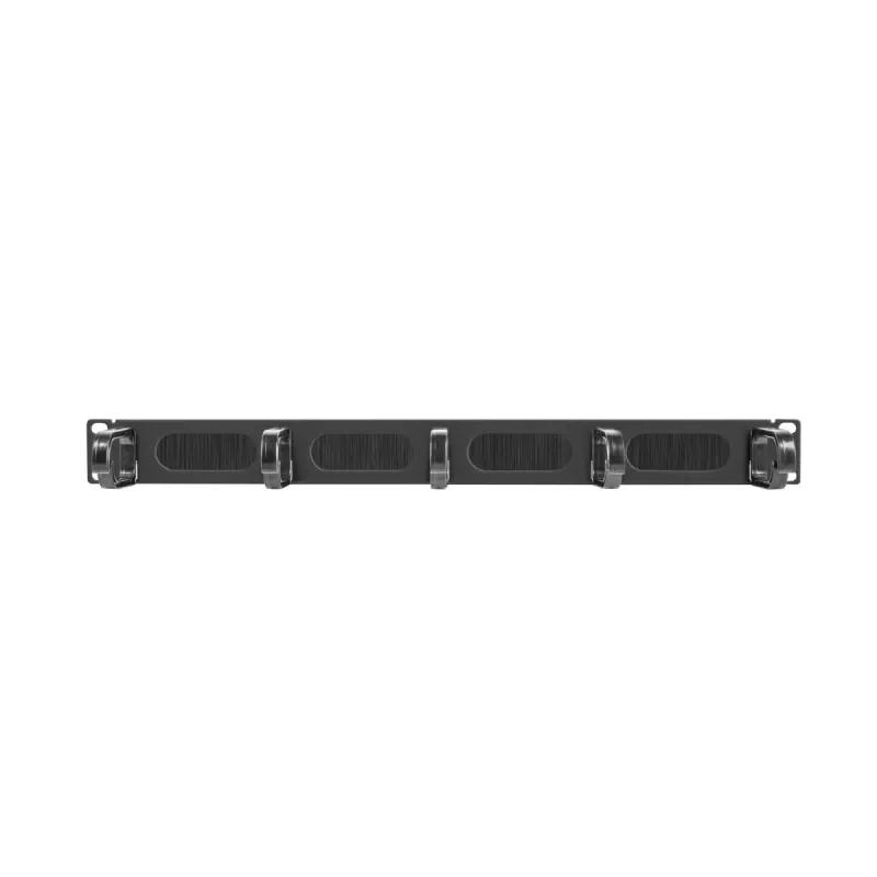 Brush panel LANBERG AK-1203-B — 19 inch 1U metal cable organizer, black