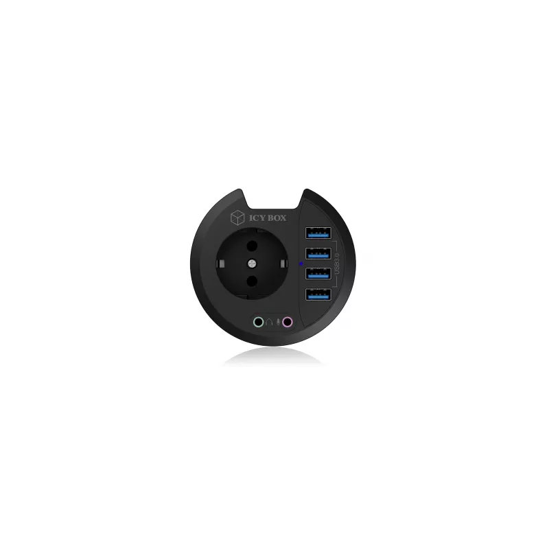 ICY BOX IB-HUB1430 socket-outlet Black