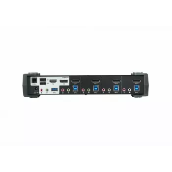 ATEN 4-Port USB 3.0 4K DisplayPort MST KVMP Switch, 4096 x 2160 pixels, 4K Ultra HD, 4.89 W, Black
