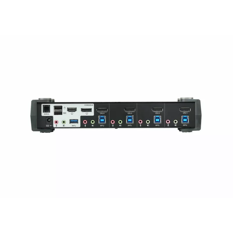 ATEN 4-Port USB 3.0 4K DisplayPort MST KVMP Switch, 4096 x 2160 pixels, 4K Ultra HD, 4.89 W, Black