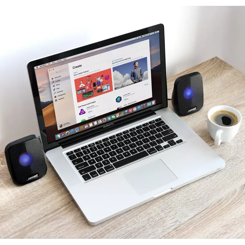 Loudspeaker Audiocore AC835 wired 2.0 6 W USB black tabletop speakers
