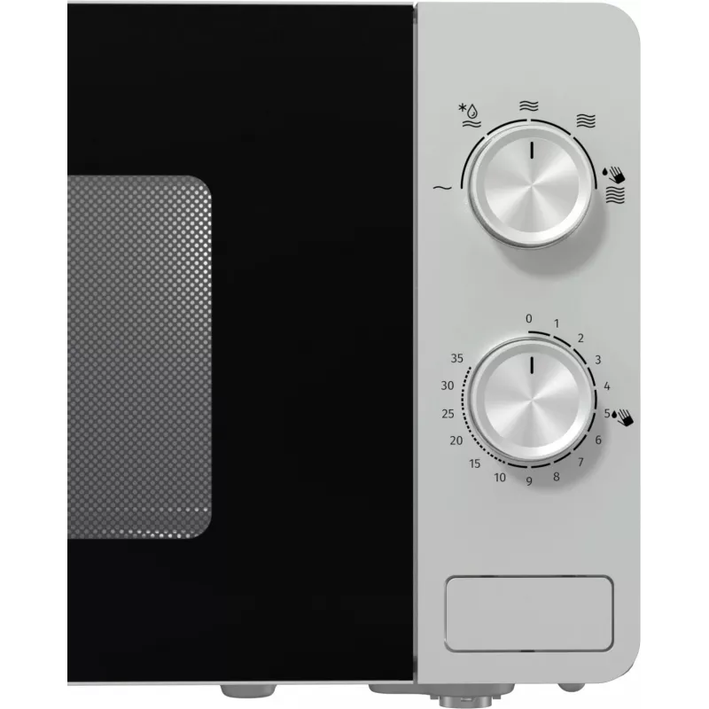 Solo microwave Gorenje MO20E1S — 20 L, 800 W, rotary control, 270 mm turntable, stainless steel/black
