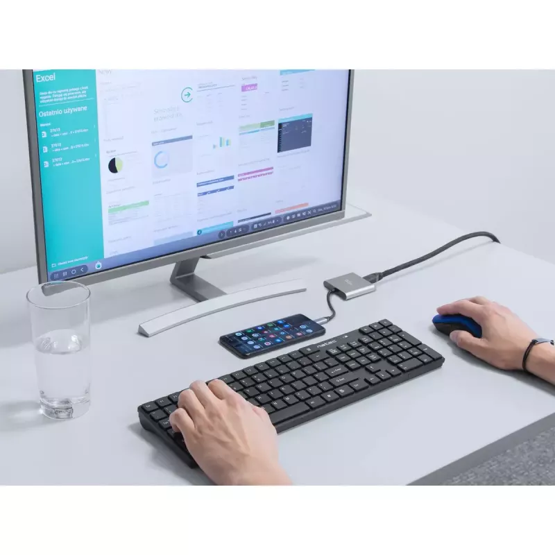 NATEC Fowler Mini USB-C Multiport Adapter, USB-C PD, USB 3.0, HDMI 4K, Grey