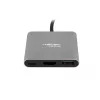 NATEC Fowler Mini USB-C Multiport Adapter, USB-C PD, USB 3.0, HDMI 4K, Grey