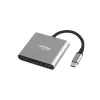 NATEC Fowler Mini USB-C Multiport Adapter, USB-C PD, USB 3.0, HDMI 4K, Grey