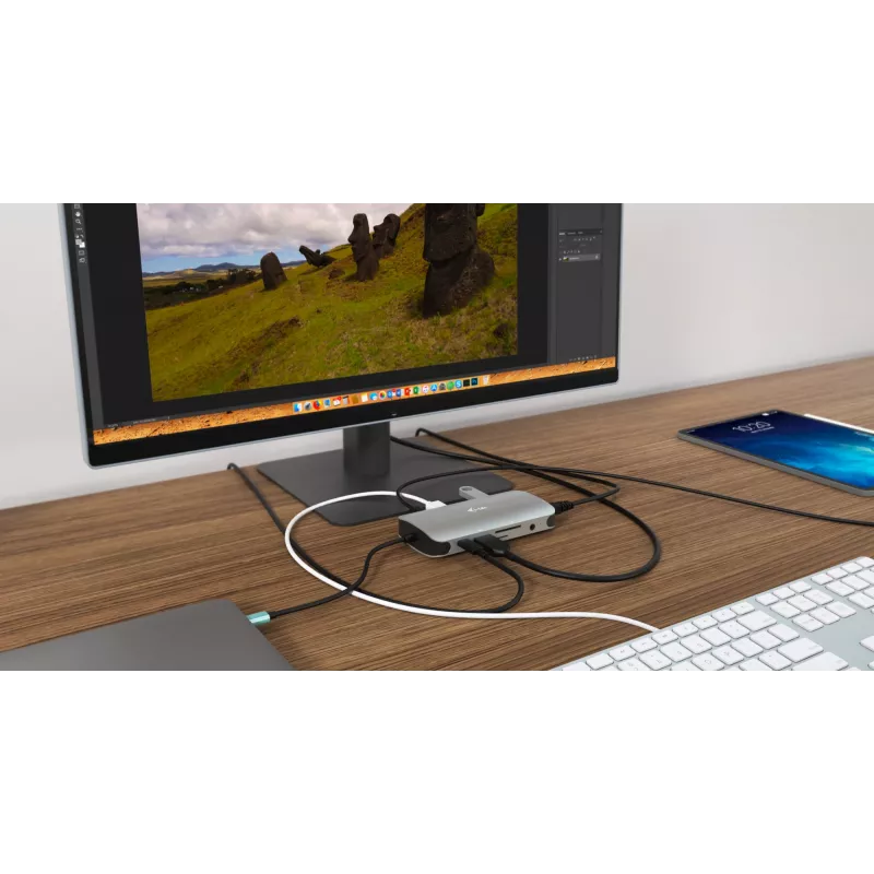 Docking Station i-tec Metal USB-C Travel Nano Dock HDMI/VGA with LAN + Power Delivery 100 W