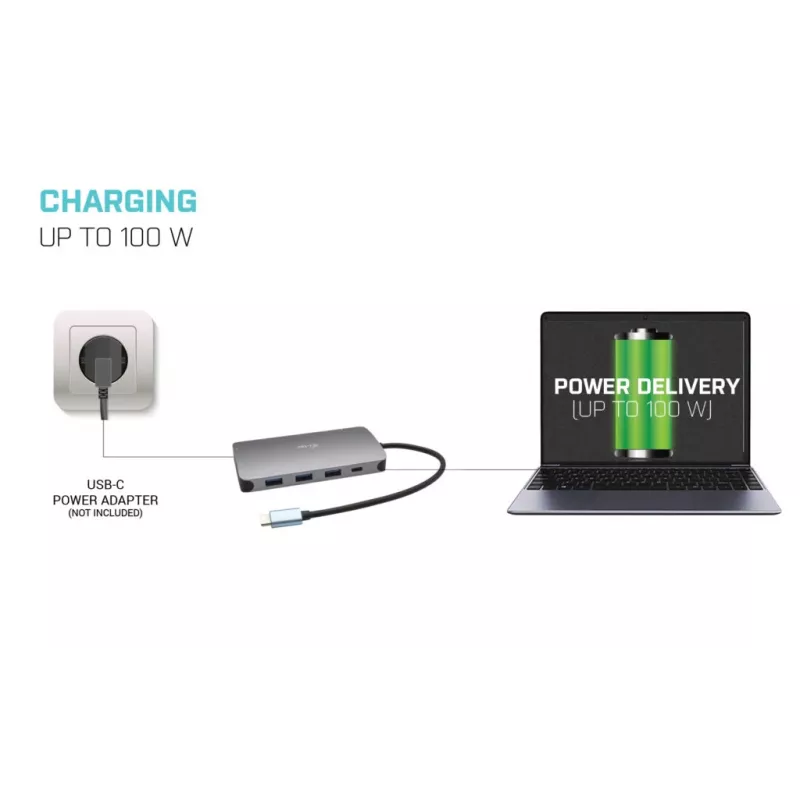 Docking Station i-tec Metal USB-C Travel Nano Dock HDMI/VGA with LAN + Power Delivery 100 W