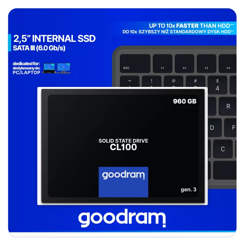 SSD disk Goodram 960 GB 2.5 inch SATA III SSDPR-CL100-960-G3