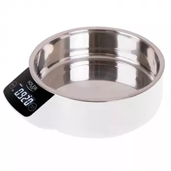 Electronic kitchen scale Adler AD 3166 — 5 kg capacity, 1 g accuracy, stainless steel bowl 0.9 L, LCD, timer