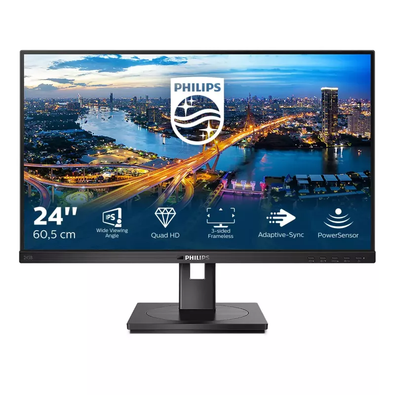 Philips B Line 245B1/00 computer monitor 60.5 cm (23.8 inch) 2560 x 1440 pixels Quad HD LED Black