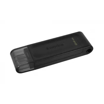Kingston Technology DataTraveler 64GB USB-C 3.2 Gen 1 70, 64 GB, USB Type-C, 3.2 Gen 1 (3.1 Gen 1), Cap, 7 g, Black