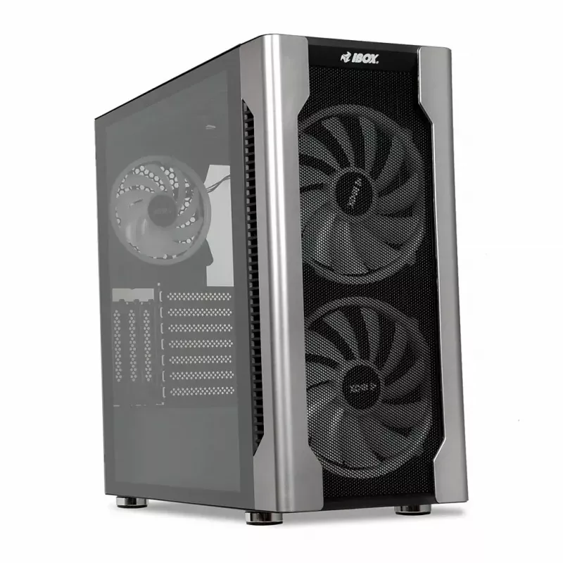 PC Case IBOX Chiron ZH68 Gaming, ATX Midi-Tower, EATX support, black, side window, lighting